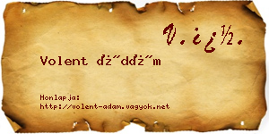 Volent Ádám névjegykártya